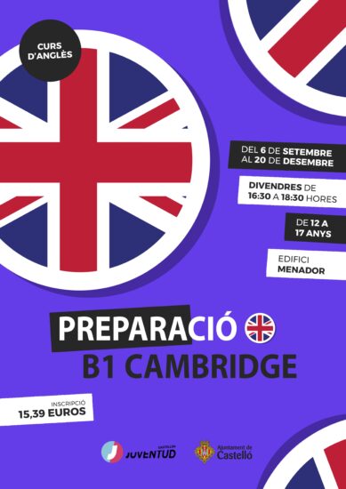 CURS D’ANGLÉS “PREPARACIÓ NIVELL B1 CAMBRIDGE”